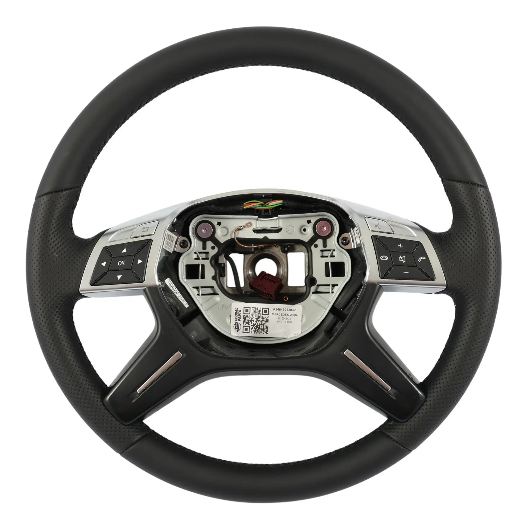 Mercedes W204 NUEVO Volante de Cuero Negro Multifunción A2464605203