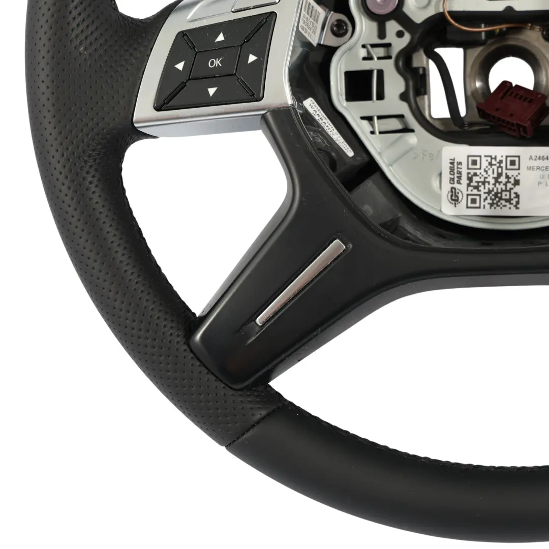 NUOVO Volante In Pelle Nera Multifunzione per Mercedes W204 con numero di parte A2464605203 Mercedes W204 NUOVO Volante In Pelle Nera Multifunzione - SKU A2464605203-1 - Numero di parte A2464605203