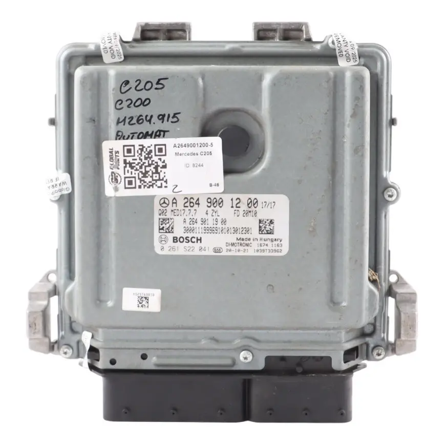 C200 M264.915 Engine Control Unit ECU Automatic to Mercedes C205 with Part number A2649001200 Mercedes C205 C200 M264.915 Engine Control Unit ECU Automatic - SKU A2649001200-5 - Part number A2649001200