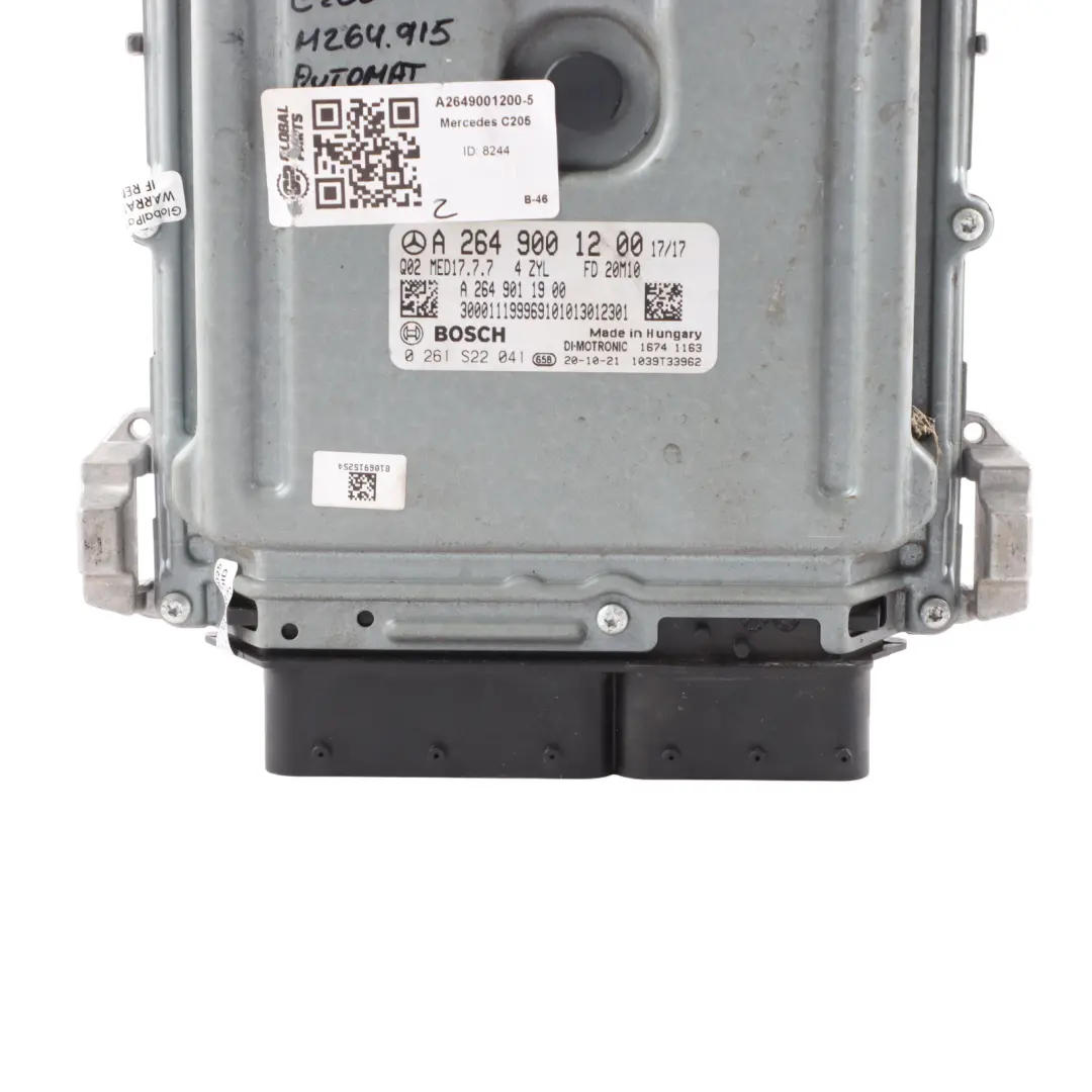 C200 M264.915 Engine Control Unit ECU Automatic to Mercedes C205 with Part number A2649001200 Mercedes C205 C200 M264.915 Engine Control Unit ECU Automatic - SKU A2649001200-5 - Part number A2649001200