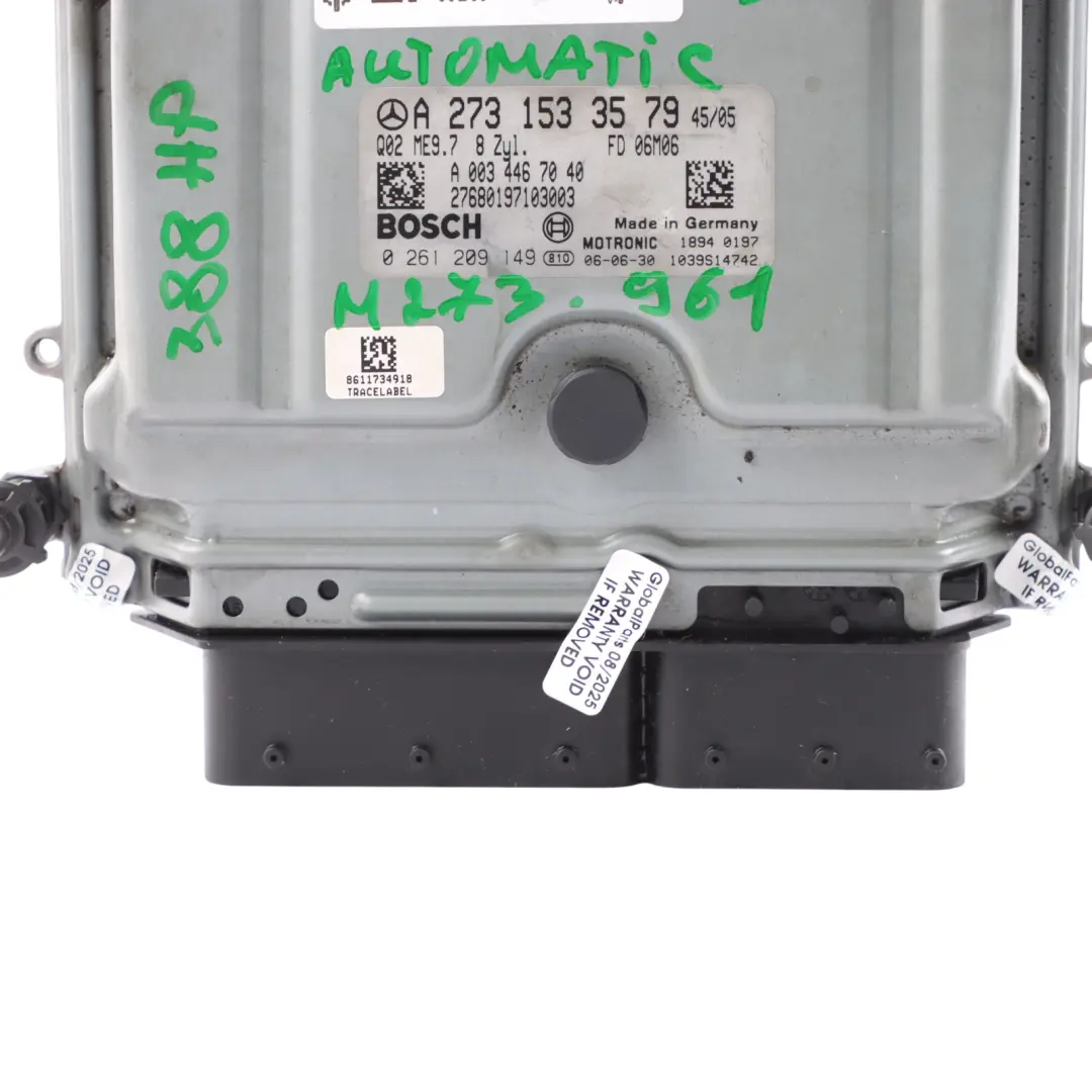 S500 M273.961 388HP Engine Control Unit ECU Automatic to Mercedes W221 with Part number A2731533579 Mercedes W221 S500 M273.961 388HP Engine Control Unit ECU Automatic - SKU A2731533579 - Part number A2731533579