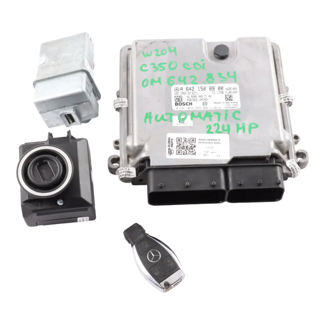 Mercedes W204 C350 CDI OM642.834 265HP BE Engine ECU Kit Automatic - SKU A6421508900-9 - Part number A6421508900