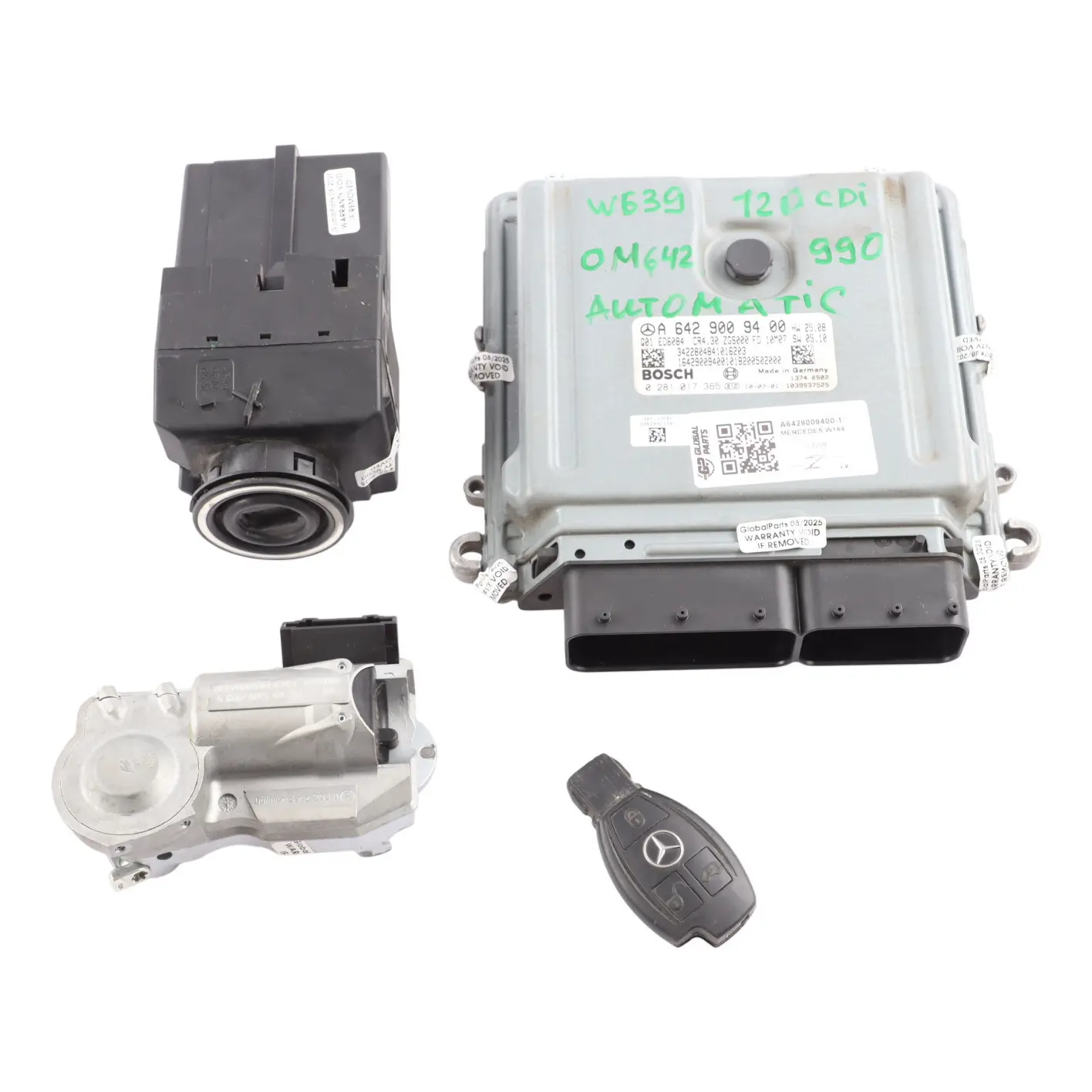 Mercedes W639 120CDI OM642.990 204HP Engine Module ECU Kit A6429009400 Automatic
