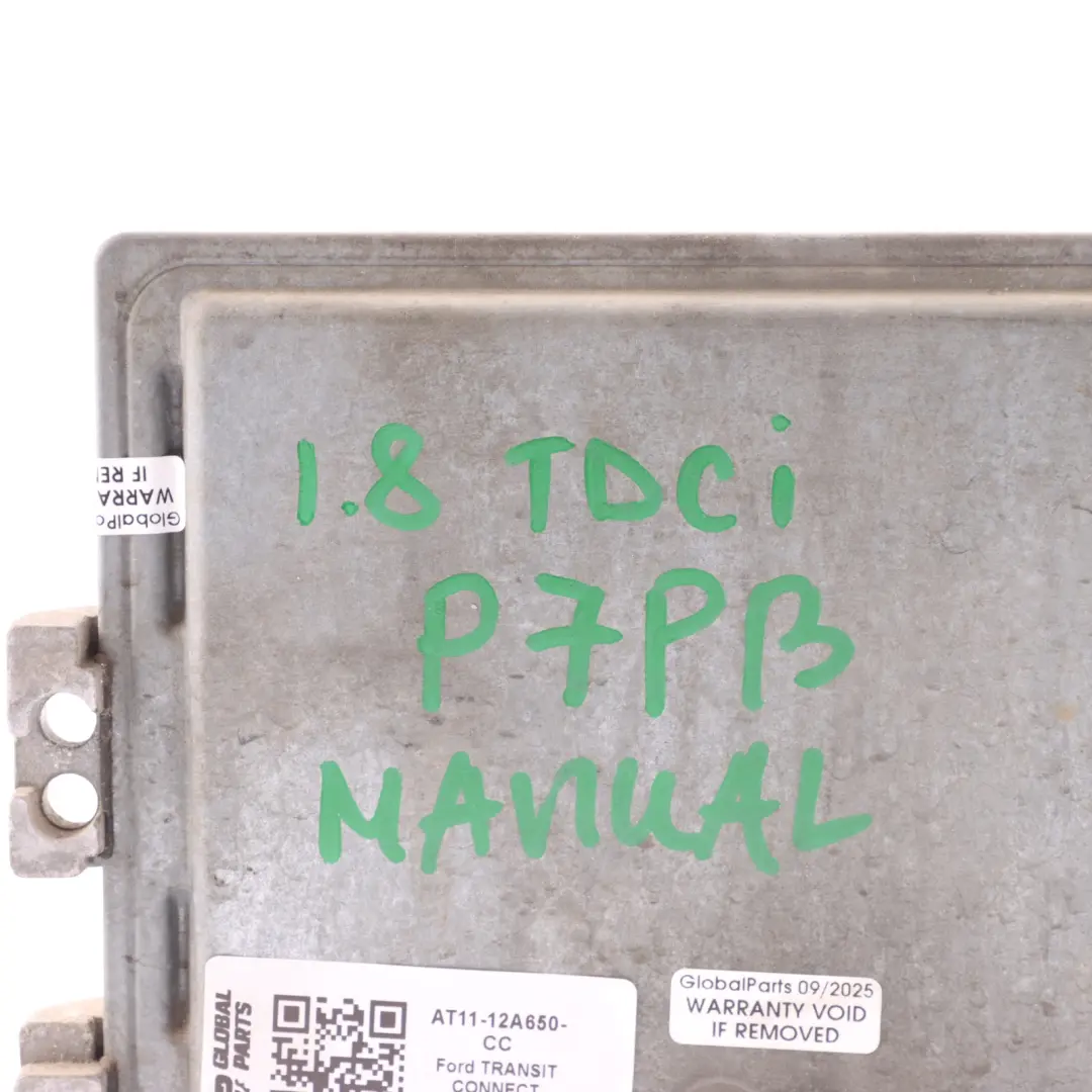 Ford Transit Connect 1.8 TDCi P7PB 75HP Engine Control ECU Manual - SKU AT11-12A650-CC - Part number AT11-12A650-CC