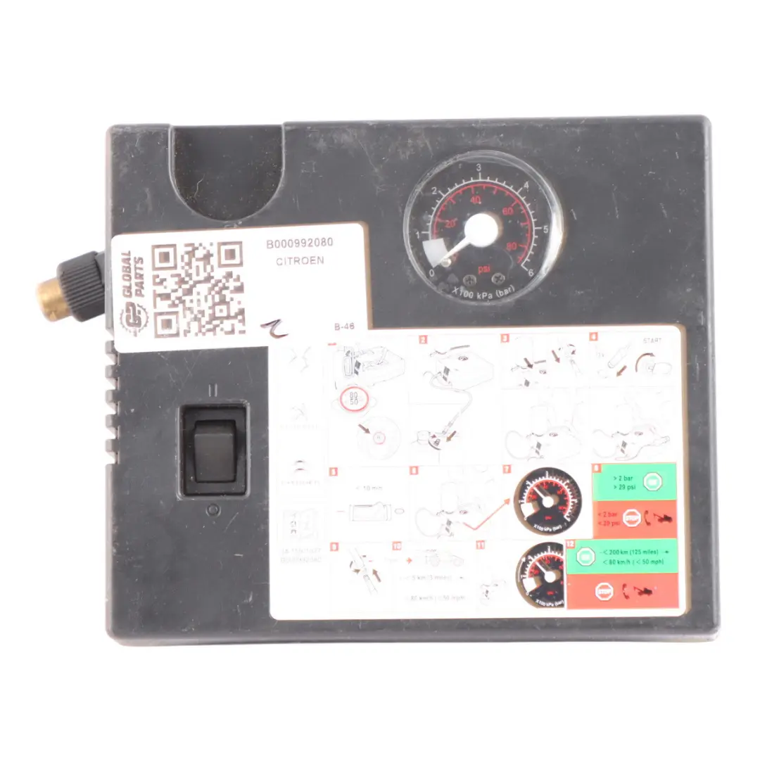 Citroen C3 Reifenfüller Luftpumpe Kompressor Einheit für mit Teilenummer B000992080 Citroen C3 Reifenfüller Luftpumpe Kompressor Einheit - SKU B000992080 - Teilenummer B000992080
