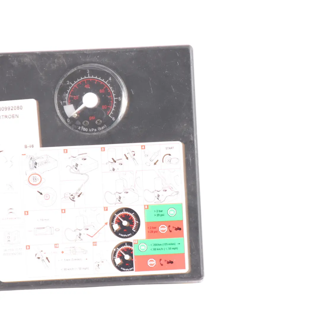 Citroen C3 Reifenfüller Luftpumpe Kompressor Einheit für mit Teilenummer B000992080 Citroen C3 Reifenfüller Luftpumpe Kompressor Einheit - SKU B000992080 - Teilenummer B000992080