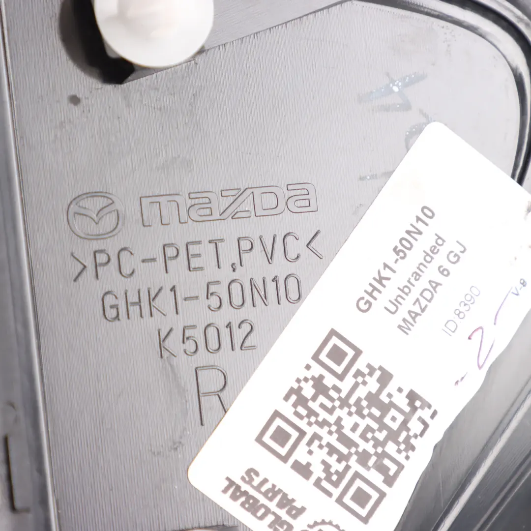 Mazda 6 GJ Mk3 Wing Quarter Cover Trim Panel Rear Right O/S - SKU GHK1-50N10 - Part number GHK1-50N10