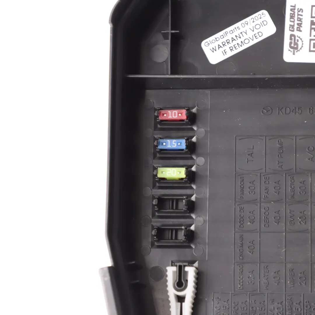 Mk3 GJ Fuse Box Lid Cover Upper Panel Engine Bay K7005 to Mazda 6 with Part number KD4566760 Mazda 6 Mk3 GJ Fuse Box Lid Cover Upper Panel Engine Bay K7005 - SKU KD4566760 - Part number KD4566760