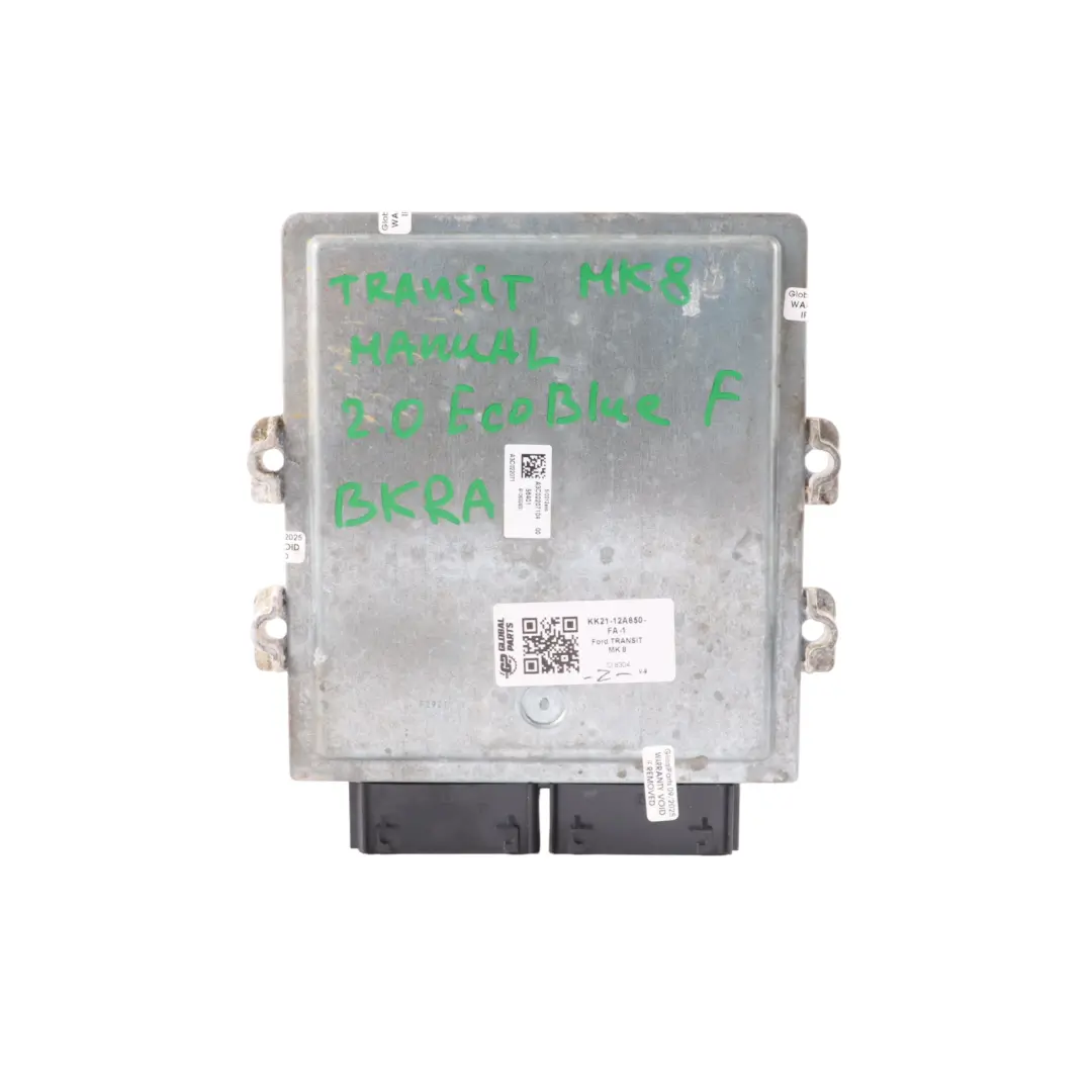 Ford Transit Mk8 2.0 EcoBlue 130HP Engine Control ECU Kit Manual - SKU KK21-12A650-FA-1 - Part number KK21-12A650-FA