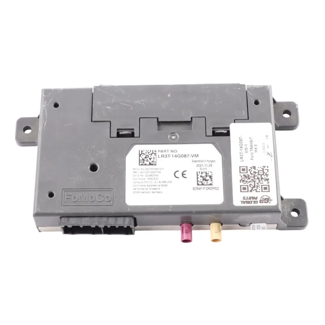 Mk8 Bluetooth Module Unit Control ECU to Ford Transit with Part number LR3T-14G087-VM Ford Transit Mk8 Bluetooth Module Unit Control ECU - SKU LR3T-14G087-VM-1 - Part number LR3T-14G087-VM