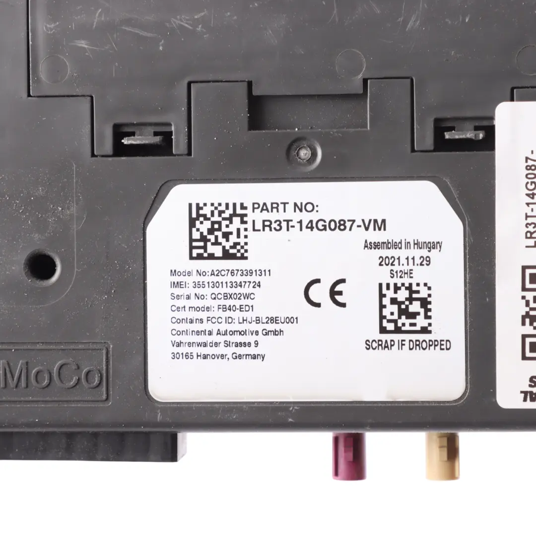 Mk8 Bluetooth Module Unit Control ECU to Ford Transit with Part number LR3T-14G087-VM Ford Transit Mk8 Bluetooth Module Unit Control ECU - SKU LR3T-14G087-VM-1 - Part number LR3T-14G087-VM