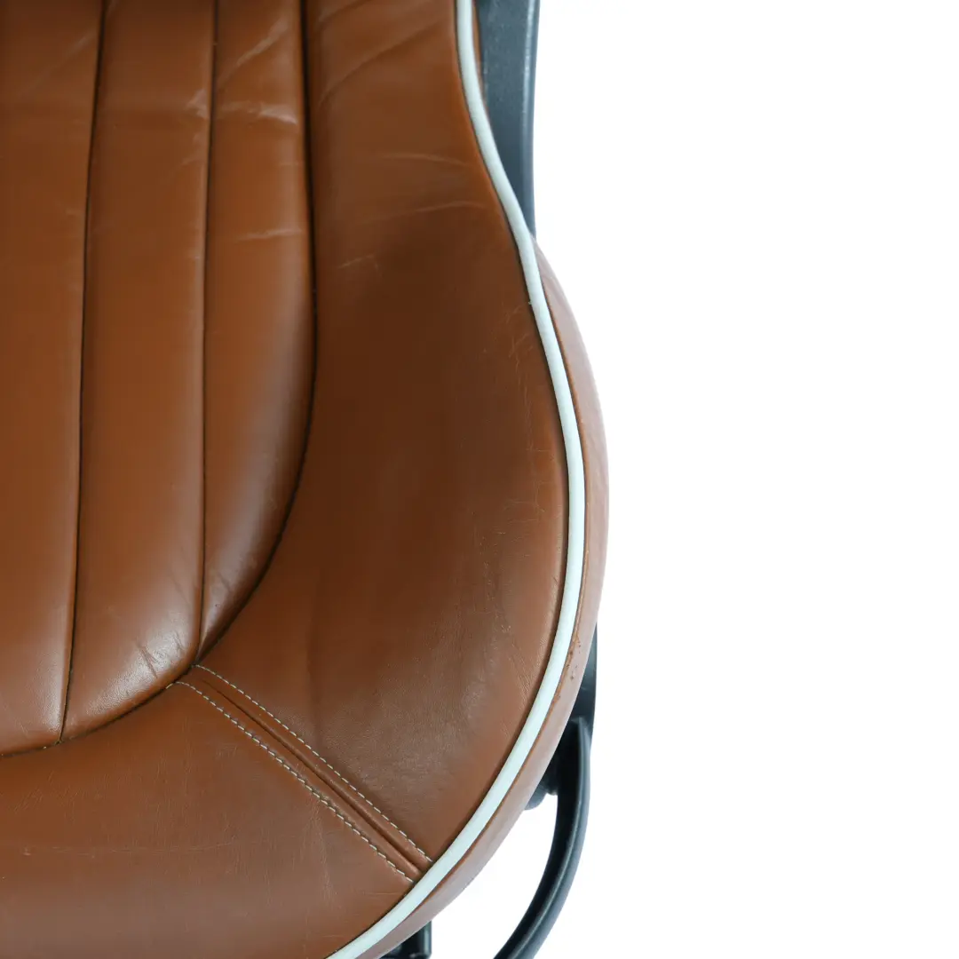 Mini R52 Heated Sport Malt Brown Leather English Seats Front Rear Seat Sidewalk - SKU R52 Sport Leather Seats-1 - Part number R52 Sport Leather Seats-1