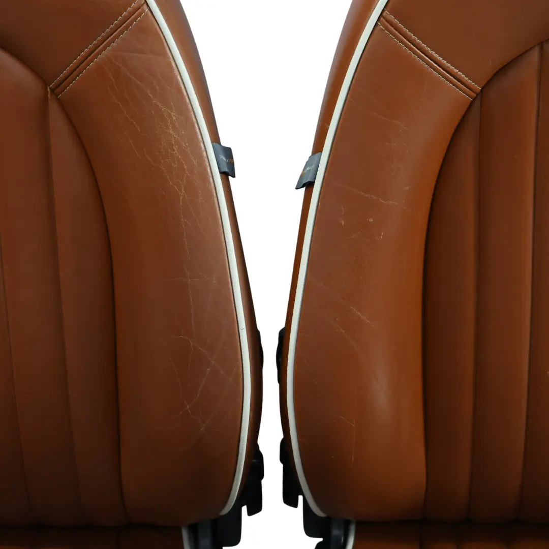 Mini R52 Heated Sport Malt Brown Leather English Seats Front Rear Seat Sidewalk - SKU R52 Sport Leather Seats-1 - Part number R52 Sport Leather Seats-1
