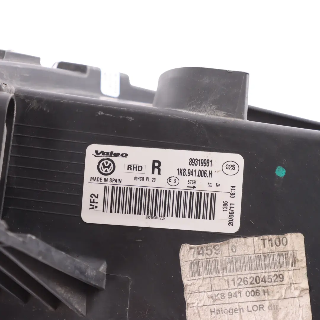 Volkswagen Scirocco Mk3 Headlight Headlamp Light Lamp Front Right O/S - SKU RHD-1K8941006H - Part number 1K8941006H