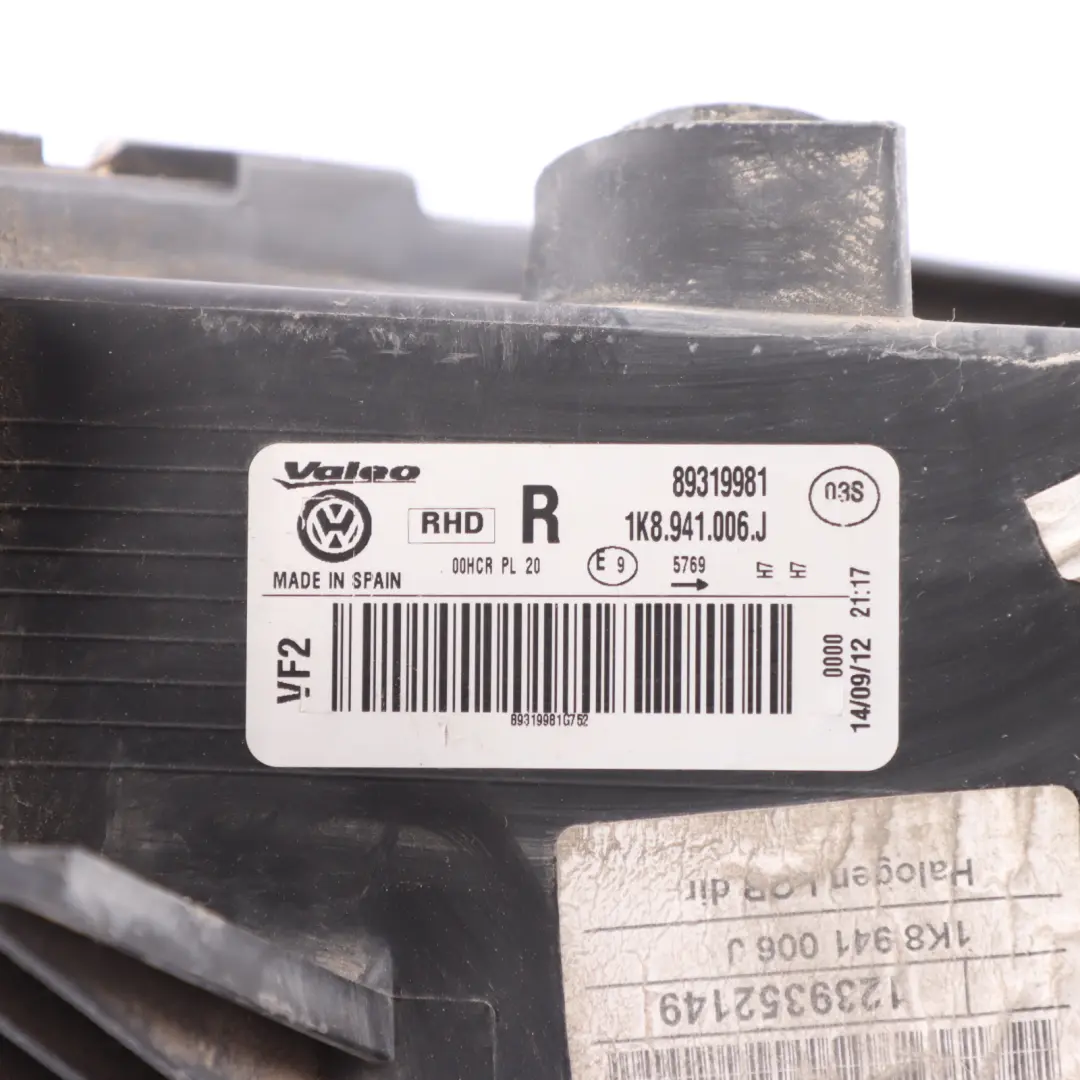 Mk3 Headlight Headlamp Light Lamp Front Right O/S to Volkswagen Scirocco with Part number 1K8941006J Volkswagen Scirocco Mk3 Headlight Headlamp Light Lamp Front Right O/S - SKU RHD-1K8941006J - Part number 1K8941006J