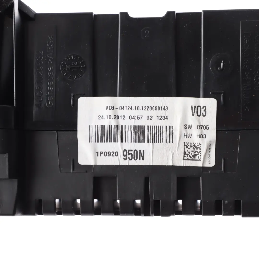 Seat Leon Mk2 1P Altea 5P Instrument Cluster Clocks Diesel Manual - SKU RHD-1P0920950N - Part number 1P0920950N