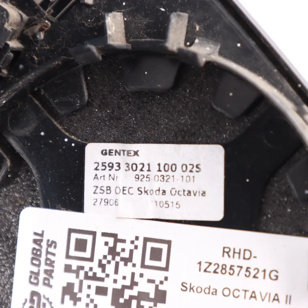 Mk2 II Wing Mirror Glass Auto Dimming Left N/S to Skoda Octavia with Part number 1Z2857521G Skoda Octavia Mk2 II Wing Mirror Glass Auto Dimming Left N/S - SKU RHD-1Z2857521G - Part number 1Z2857521G