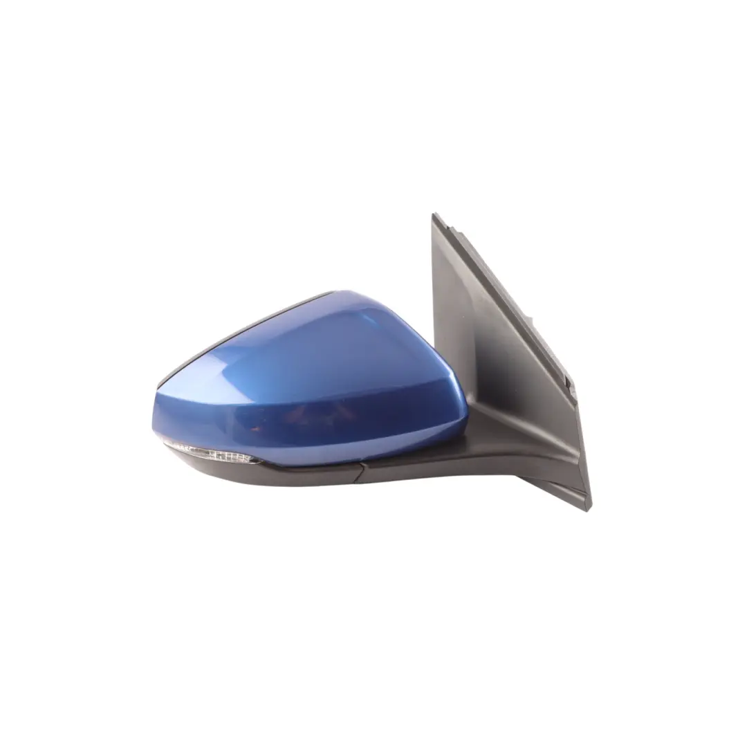 Volkswagen Polo GTI Mk6 AW Door Wing Mirror Right O/S Reef Blue - B5K - SKU RHD-2G2857508R-REB - Part number 2G2857508R