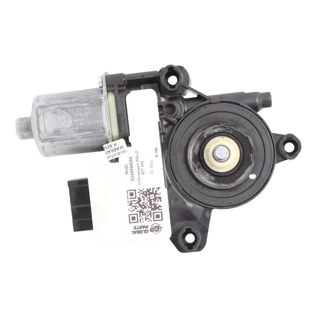 Mk6 AW Front Door Window Lifter Motor Driver's Side to Volkswagen Polo with Part number 2Q2959405E Volkswagen Polo Mk6 AW Front Door Window Lifter Motor Driver's Side - SKU RHD-2Q2959405E - Part number 2Q2959405E