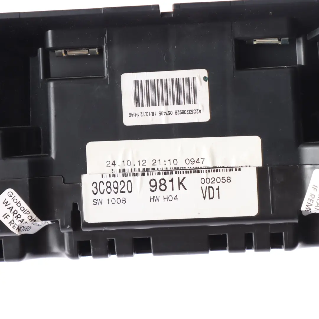 Instrument Cluster Speedometer Diesel Automatic to Volkswagen Passat B7 with Part number 3C8920981K Volkswagen Passat B7 Instrument Cluster Speedometer Diesel Automatic - SKU RHD-3C8920981K - Part number 3C8920981K