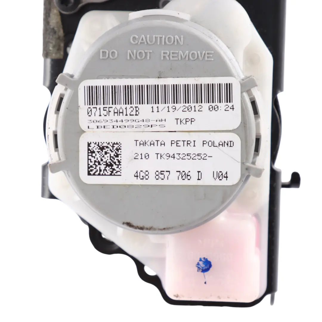 Front Driver Side Seat Belt Buckle Right O/S to Audi A6 A7 C7 with Part number 4G8857706D Audi A6 A7 C7 Front Driver Side Seat Belt Buckle Right O/S - SKU RHD-4G8857706D - Part number 4G8857706D