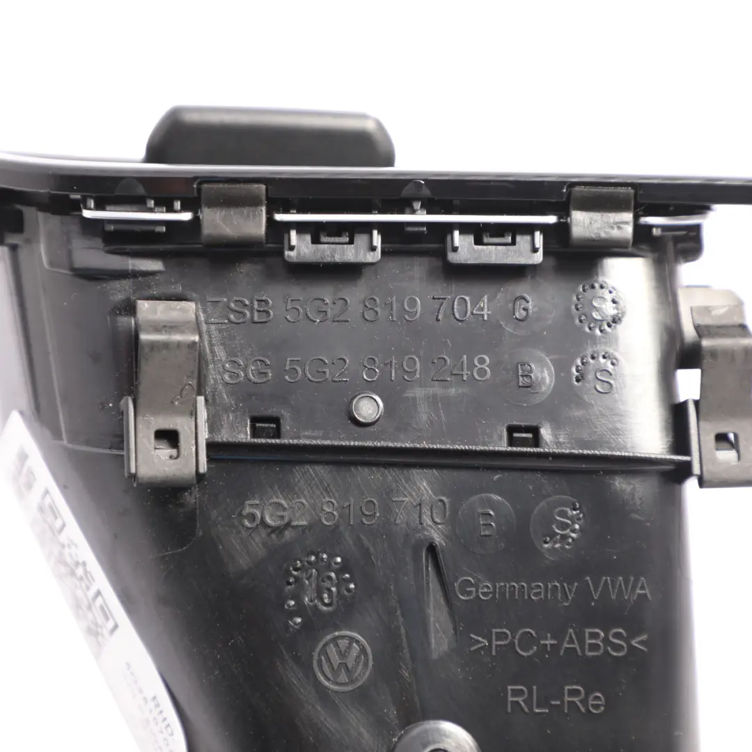 Dashboard Air Vent Dash Air Duct Right O/S to VW Volkswagen Golf Mk7 with Part number 5G2819704H VW Volkswagen Golf Mk7 Dashboard Air Vent Dash Air Duct Right O/S - SKU RHD-5G2819704H-1 - Part number 5G2819704H