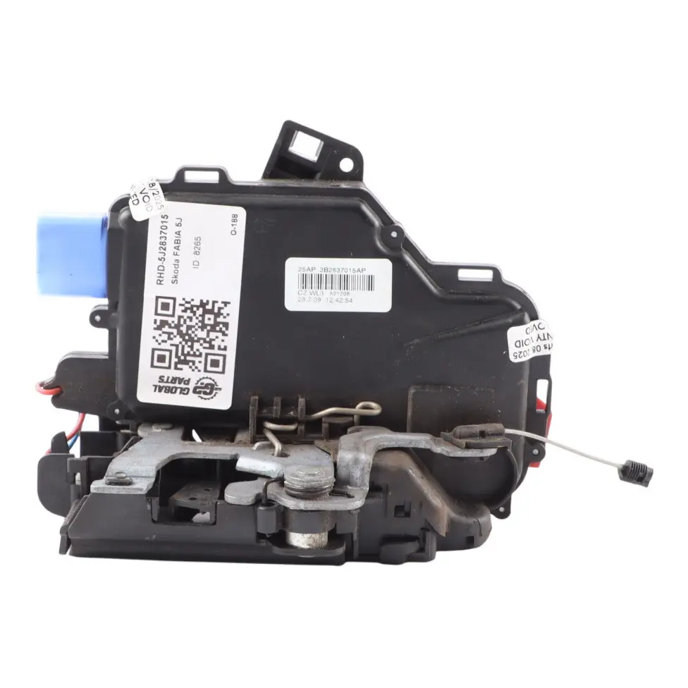 Skoda Fabia 5J Front Door Lock Latch Catch Release Left N/S - SKU RHD-5J2837015 - Part number 5J2837015