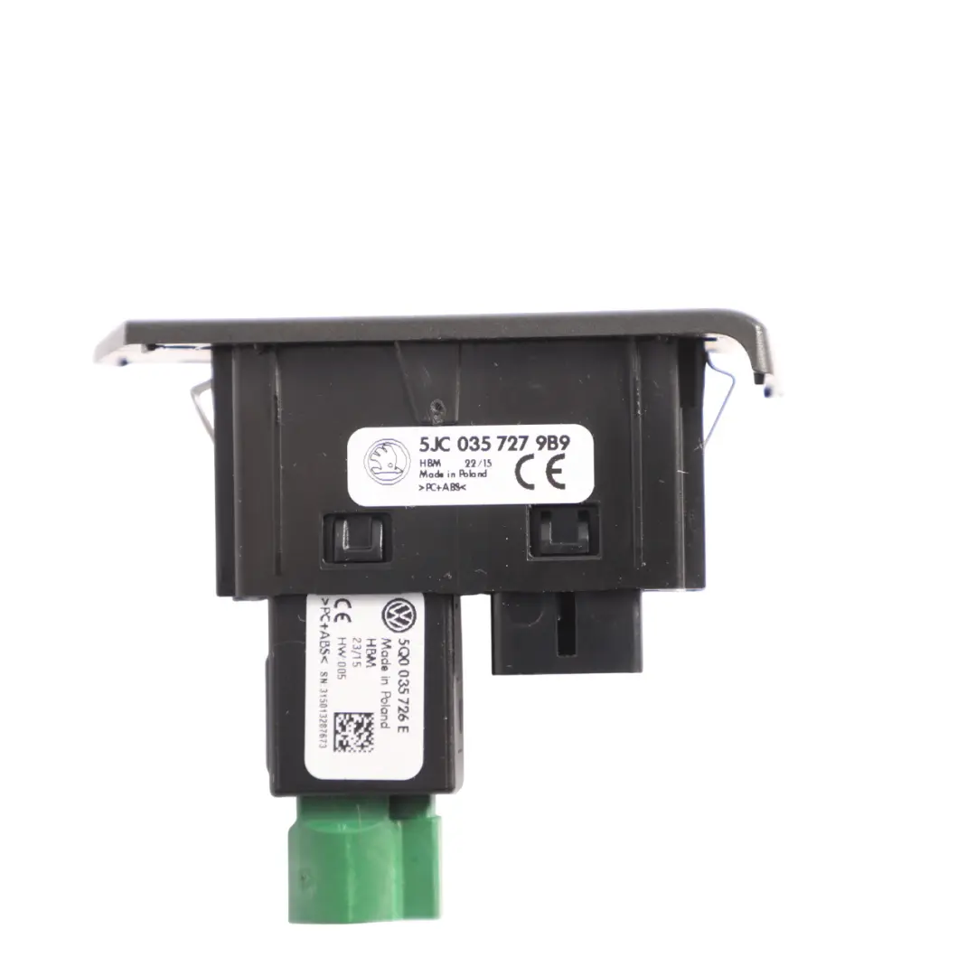 Skoda Rapid NH1 USB AUX Port Socket Connection Media Adapter - SKU RHD-5JC035727 - Part number 5JC035727