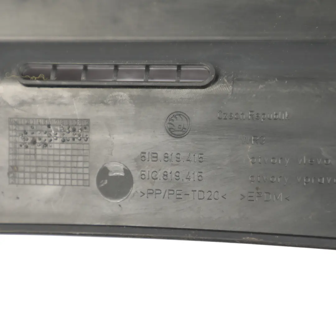 Front Panel Windscreen Scuttle Windshield Trim to Skoda Rapid NH1 with Part number 5JC819415 Skoda Rapid NH1 Front Panel Windscreen Scuttle Windshield Trim - SKU RHD-5JC819415 - Part number 5JC819415