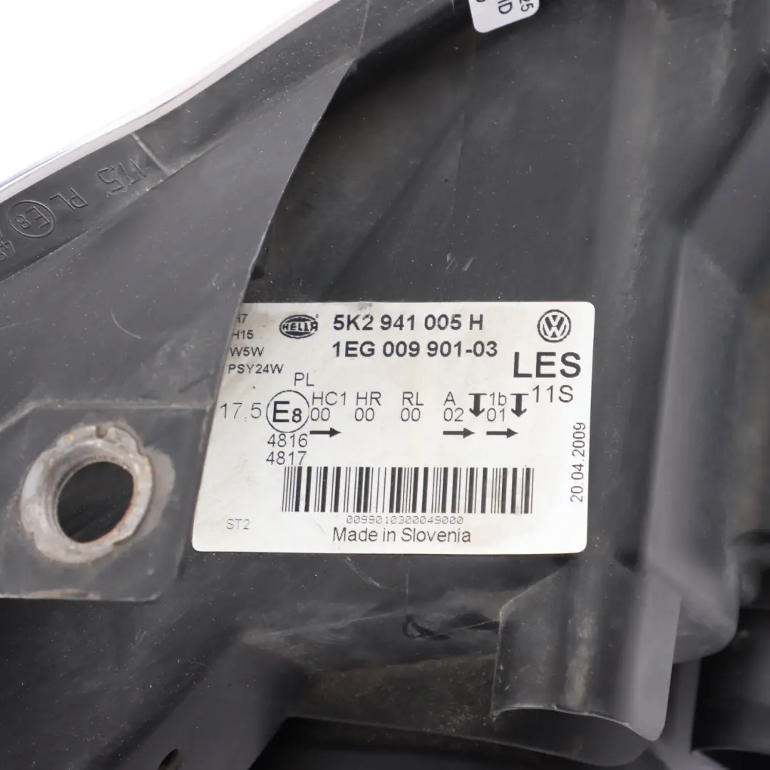 VW Volkswagen Golf VI MK6 Headlight Headlamp Lamp Front Left N/S - SKU rhd-5K2941005H - Part number 5K2941005H