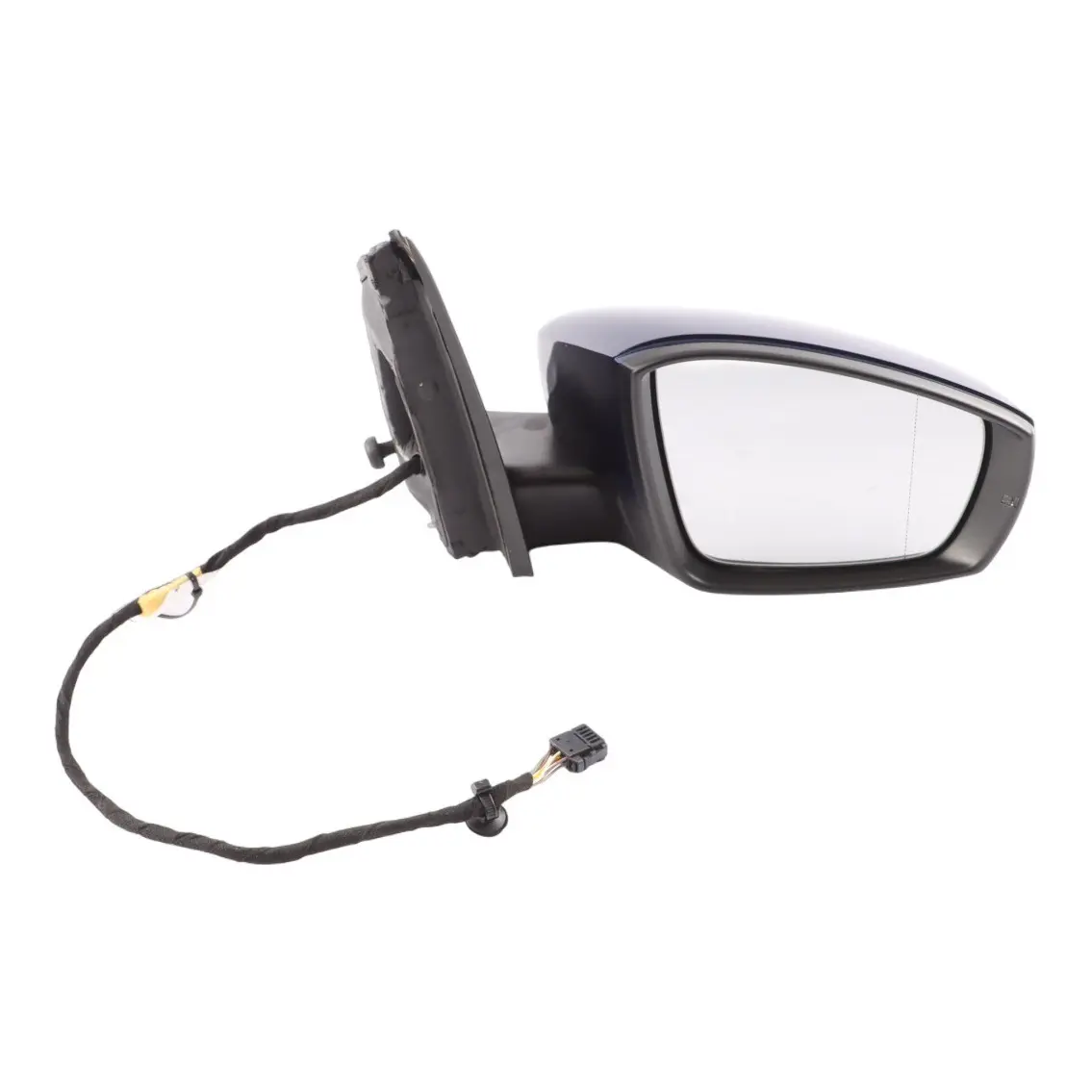 Volkswagen Polo 6R Door Wing Mirror Electric Outside Right O/S Shadow Blue - D5Q