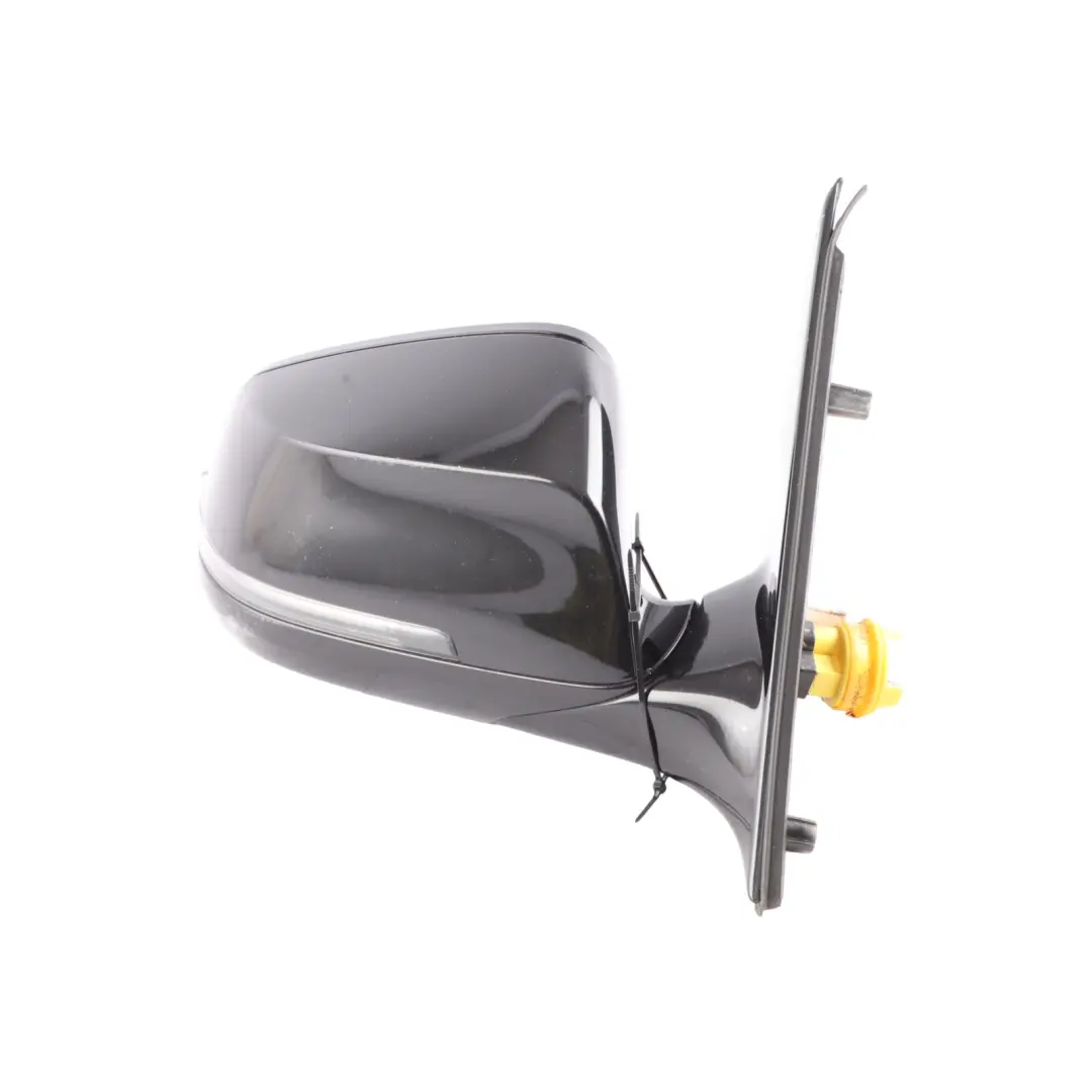 BMW F10 LCI Wing Mirror Heated Door Auto Dip Right O/S Glacier Schwarz 2 - 668 - SKU RHD-7350690-SCH - Part number 7350690
