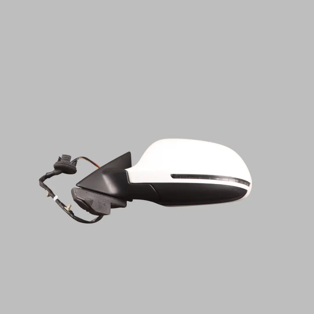 Audi A3 8P Wing Mirror Electric Outside Door Left N/S Ibis White - Y9C - SKU RHD-8P2858531DB-IWH - Part number 8P2858531DB