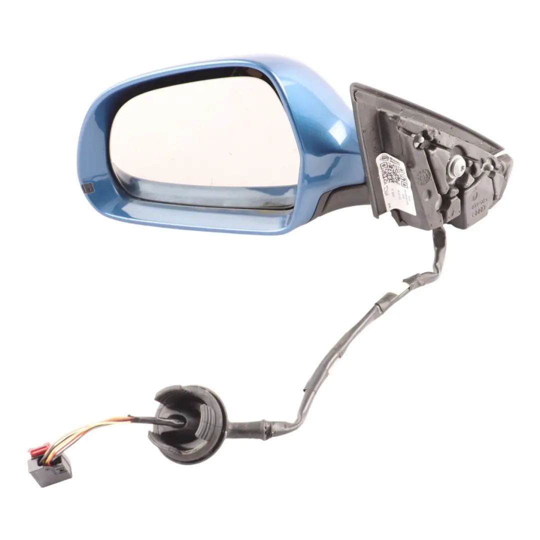 Audi A3 8P Wing Mirror Glass Door Left N/S Aruba Blue Pearl - X5V - SKU RHD-8P2858531EB-ARB - Part number 8P2858531EB