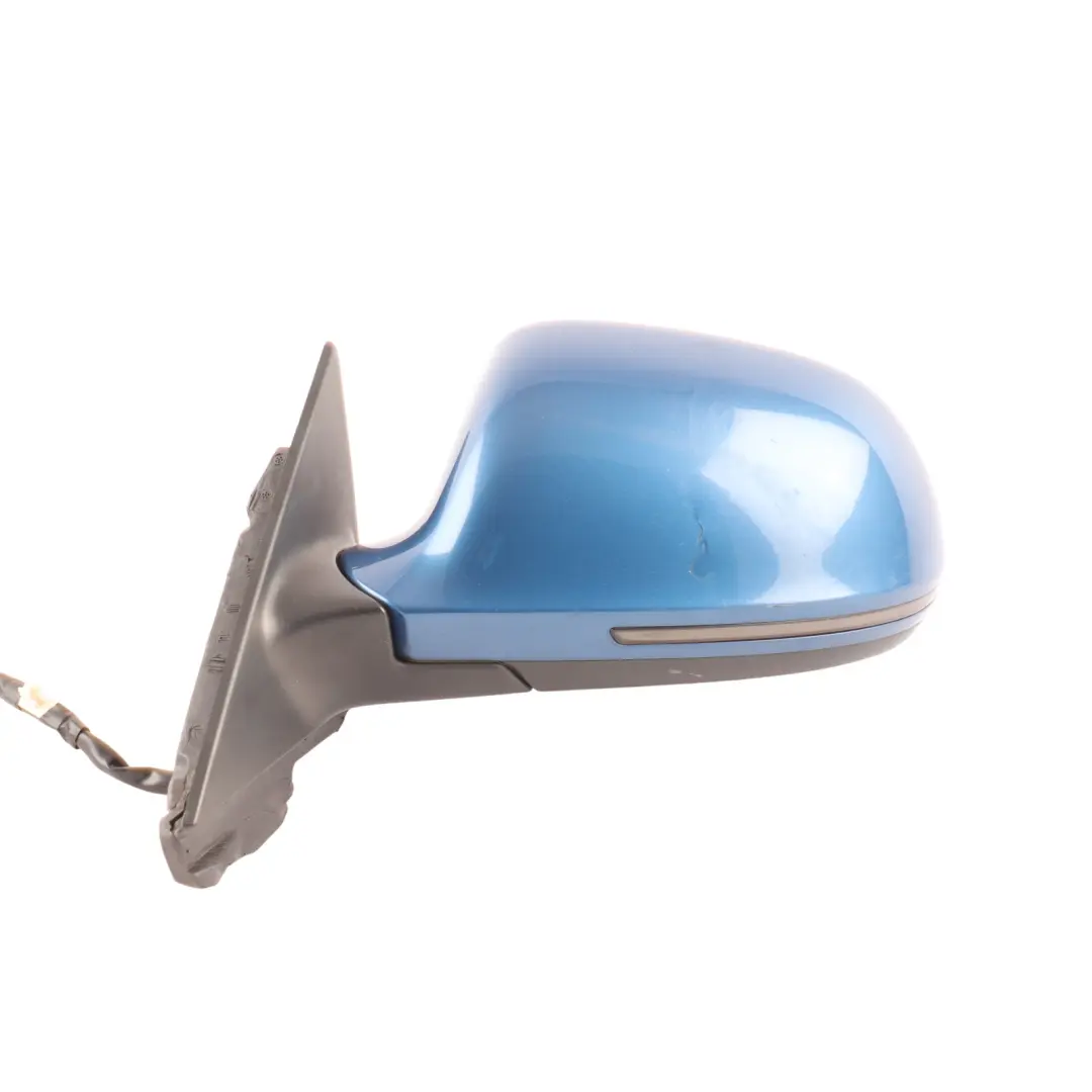 Audi A3 8P Wing Mirror Glass Door Left N/S Aruba Blue Pearl - X5V - SKU RHD-8P2858531EB-ARB - Part number 8P2858531EB