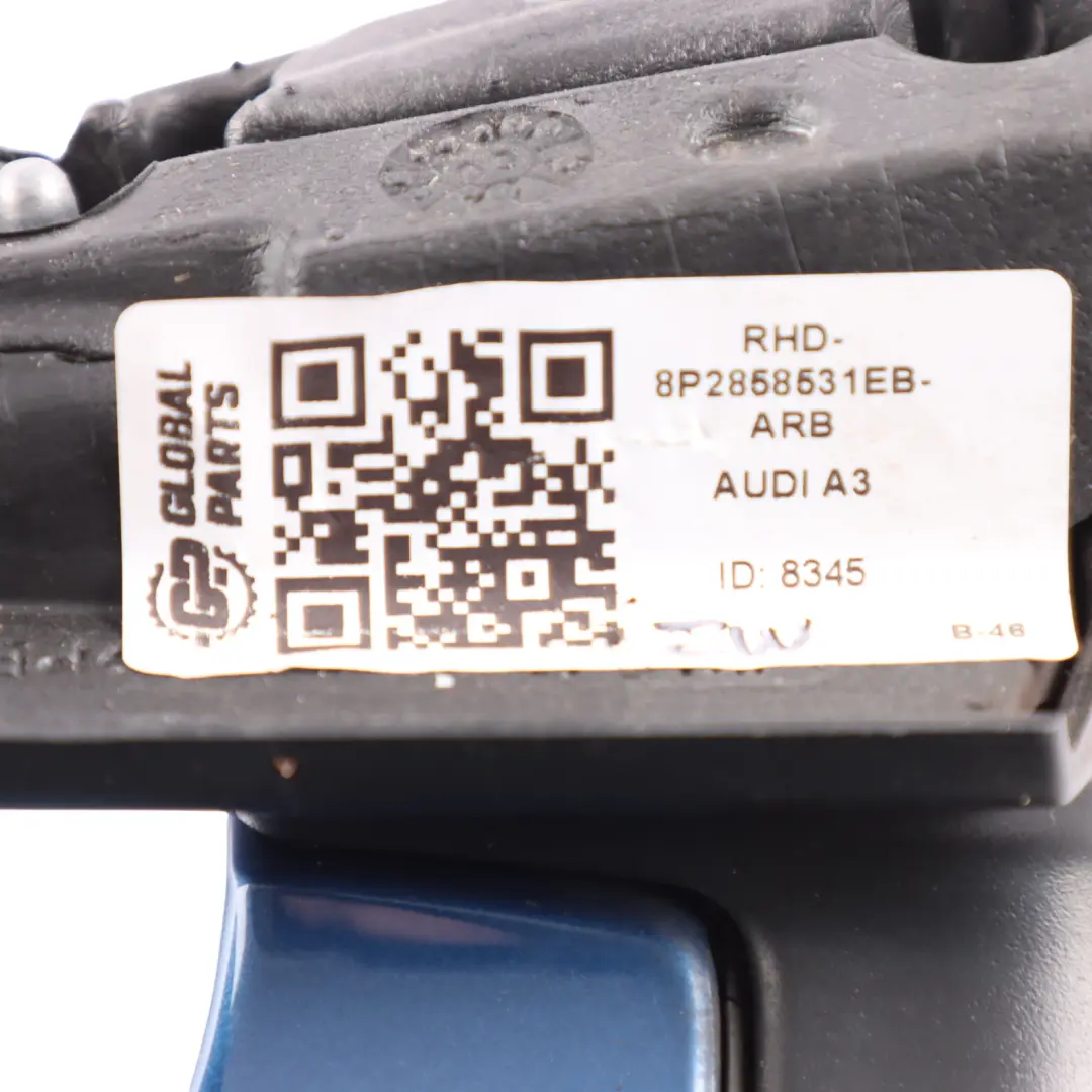 Wing Mirror Glass Door Left N/S Aruba Blue Pearl - X5V to Audi A3 8P with Part number 8P2858531EB Audi A3 8P Wing Mirror Glass Door Left N/S Aruba Blue Pearl - X5V - SKU RHD-8P2858531EB-ARB - Part number 8P2858531EB