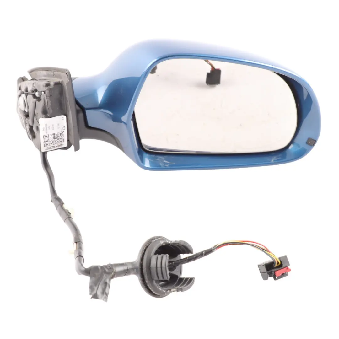 Audi A3 8P Wing Mirror Glass Door Right O/S Aruba Blue Pearl - X5V - SKU RHD-8P2858532EB-ARB - Part number 8P2858532EB