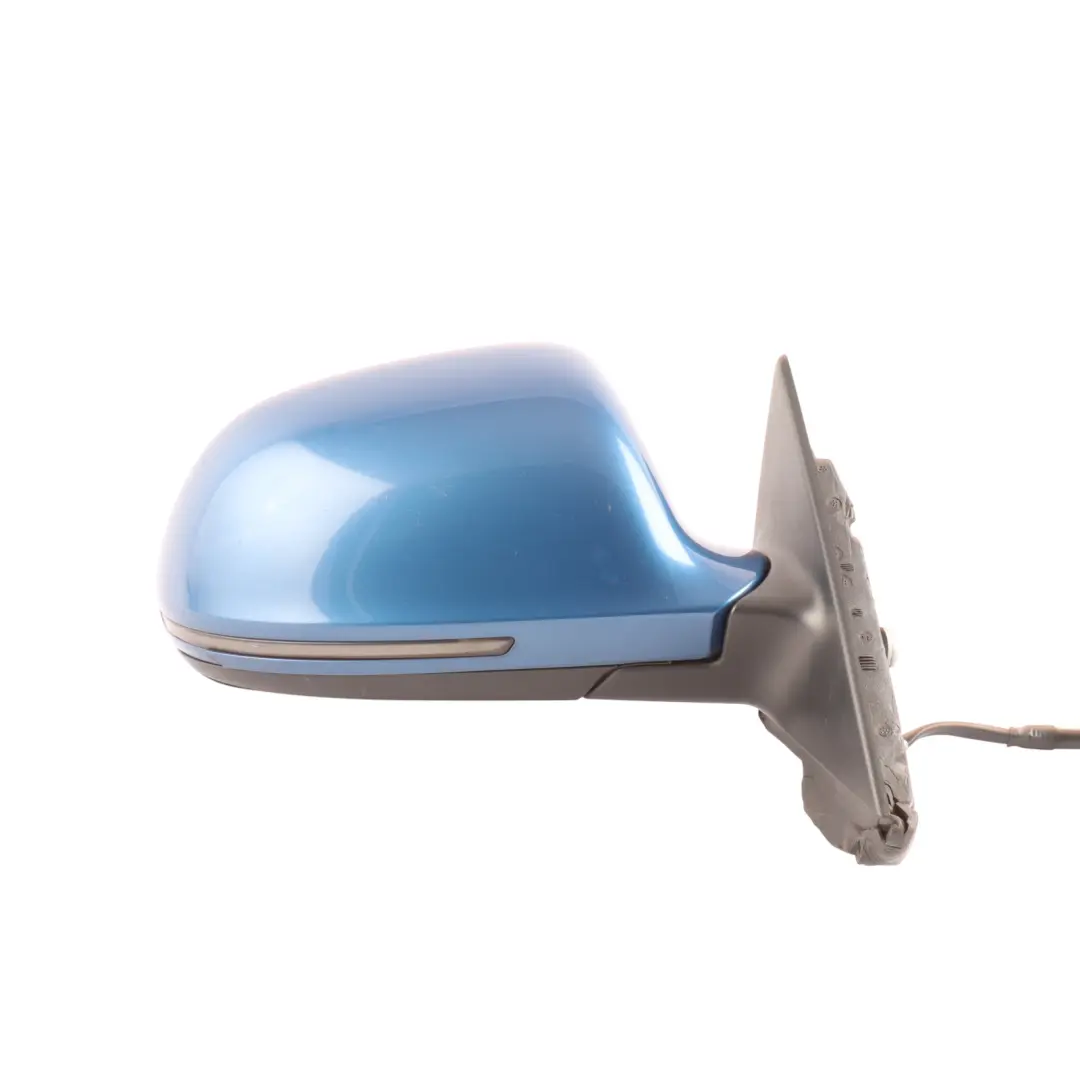 Audi A3 8P Wing Mirror Glass Door Right O/S Aruba Blue Pearl - X5V - SKU RHD-8P2858532EB-ARB - Part number 8P2858532EB
