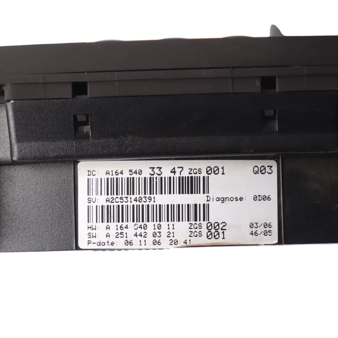 Mercedes X164 Instrument Cluster Speedo Clocks Diesel Automatic - SKU RHD-A1645403347 - Part number A1645403347