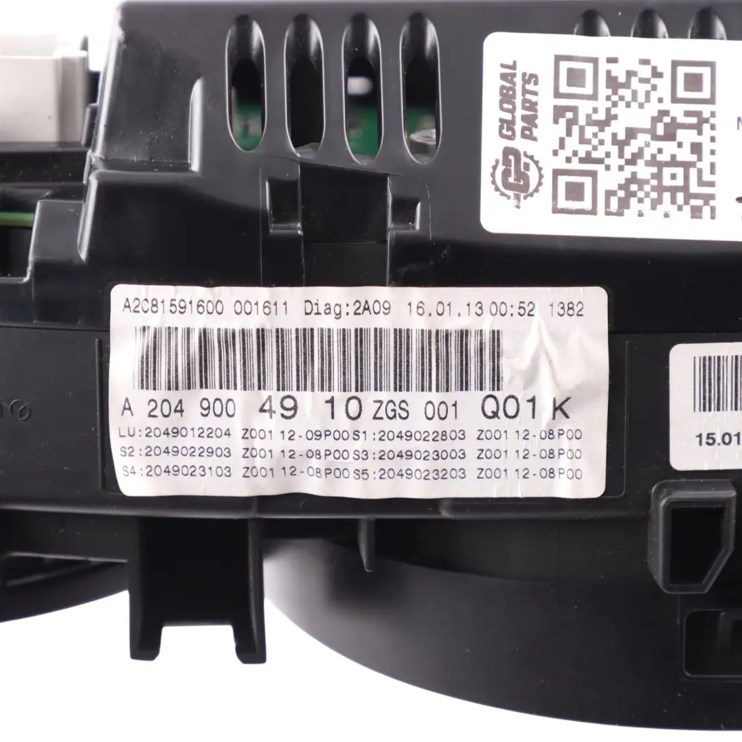 C63 AMG Instrument Cluster Speedo Clocks Automatic to Mercedes W204 with Part number A2049004910 Mercedes W204 C63 AMG Instrument Cluster Speedo Clocks Automatic - SKU RHD-A2049004910-1 - Part number A2049004910