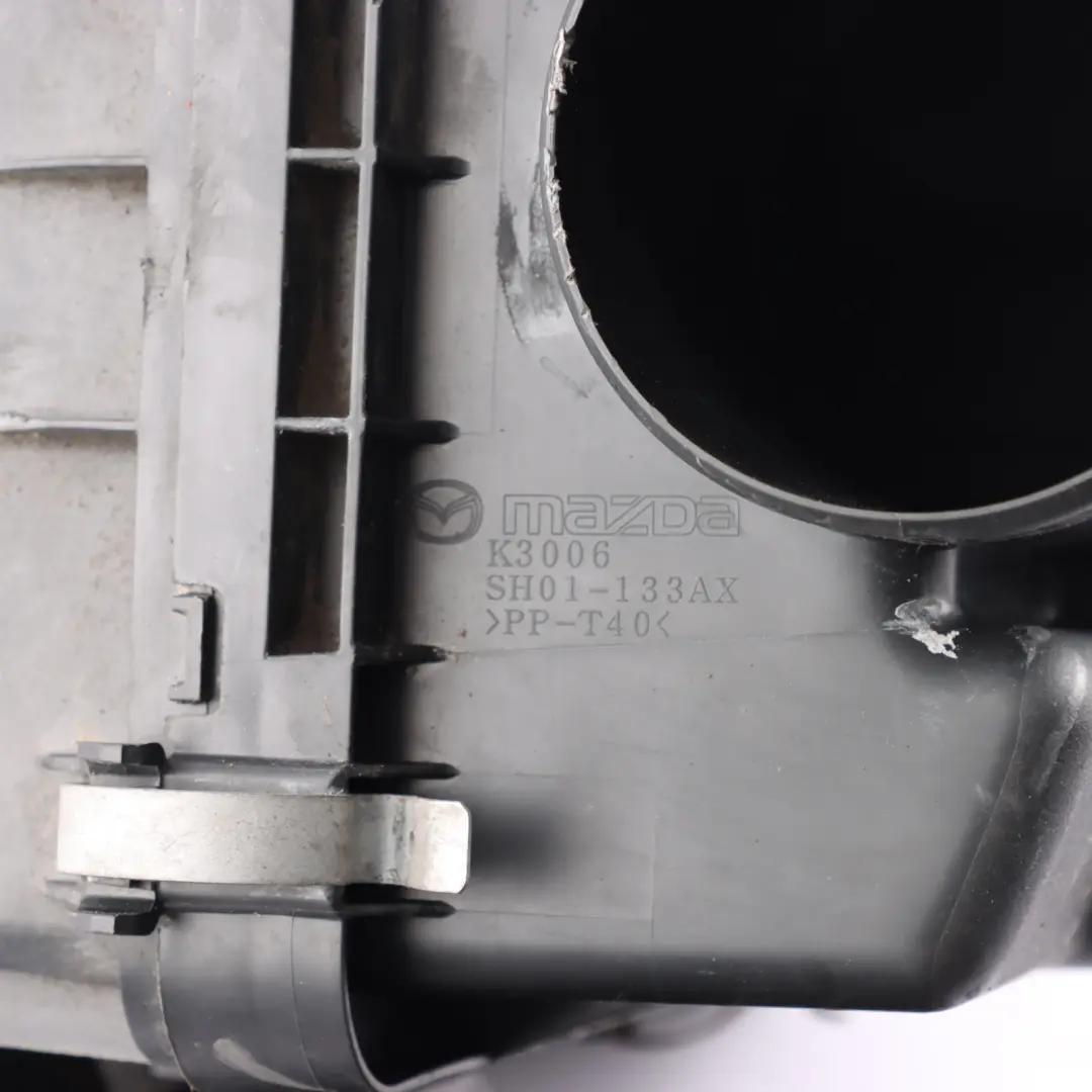 Mk3 2.2D SkyActive Air Filter Box Housing Cover to Mazda 6 with Part number SH01-133AX Mazda 6 Mk3 2.2D SkyActive Air Filter Box Housing Cover - SKU SH01-133AX - Part number SH01-133AX