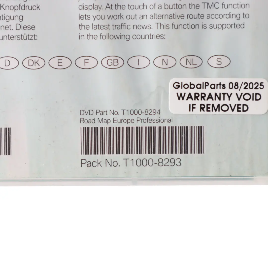 Disc High Navigation DVD 2004-2 Road Map Europe to BMW with Part number T1000-8293 BMW Disc High Navigation DVD 2004-2 Road Map Europe - SKU T1000-8293 - Part number T1000-8293