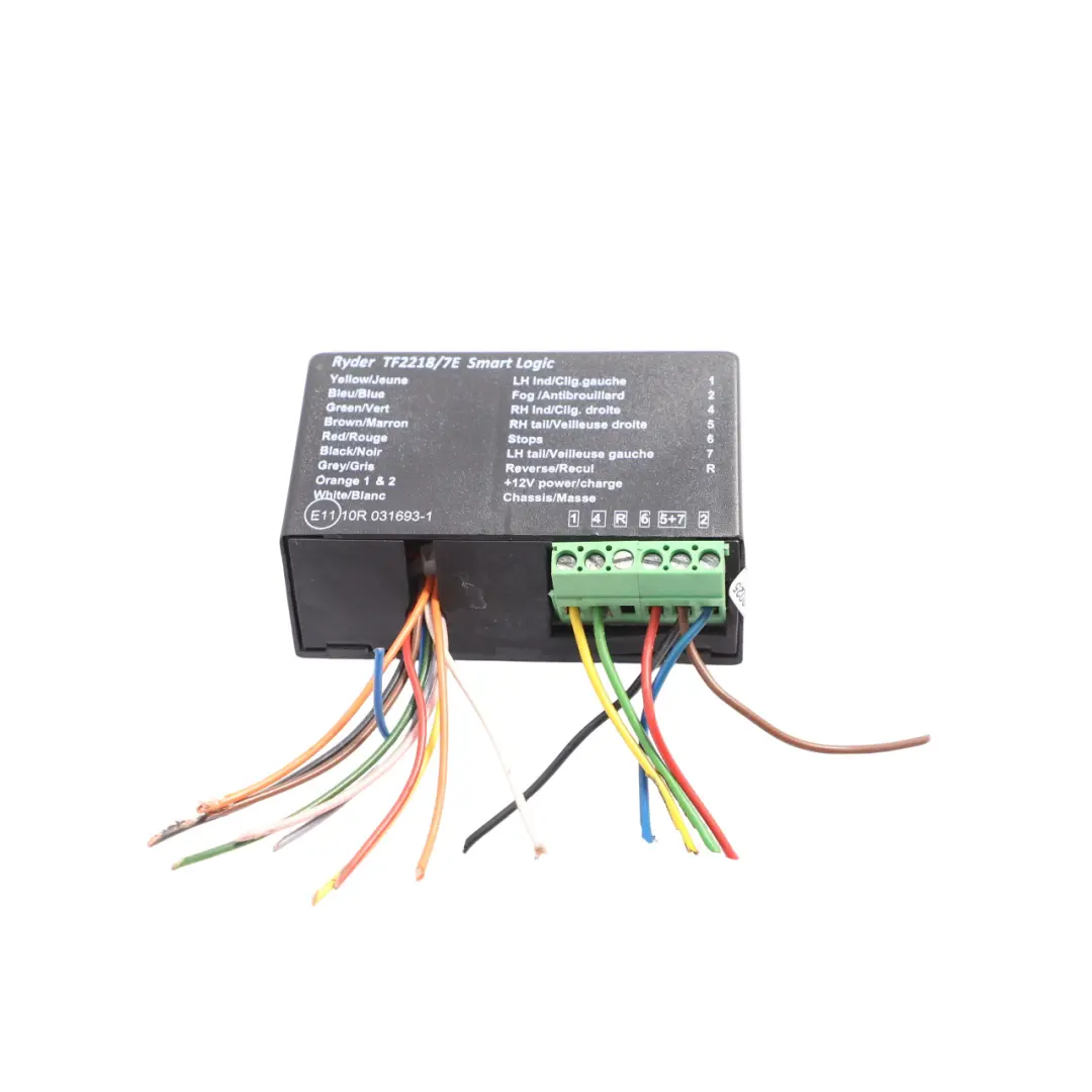 Ryder Smart Logic Towing Hitch Trailer Hook Relay Control Unit Module TF2218/7E to with Part number TF2218-1 Ryder Smart Logic Towing Hitch Trailer Hook Relay Control Unit Module TF2218/7E - SKU TF2218-1 - Part number TF2218-1