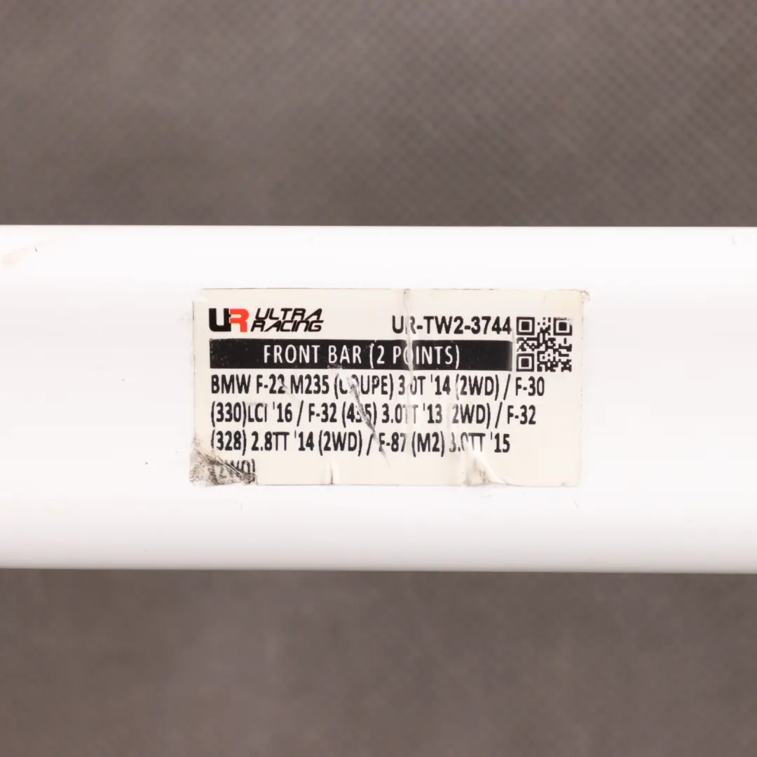 2-Point Front Upper Brace Reinforcement to BMW F22 F30 F32 Ultra Racing with Part number UR-TW2-3744 BMW F22 F30 F32 Ultra Racing 2-Point Front Upper Brace Reinforcement - SKU UR-TW2-3744 - Part number UR-TW2-3744