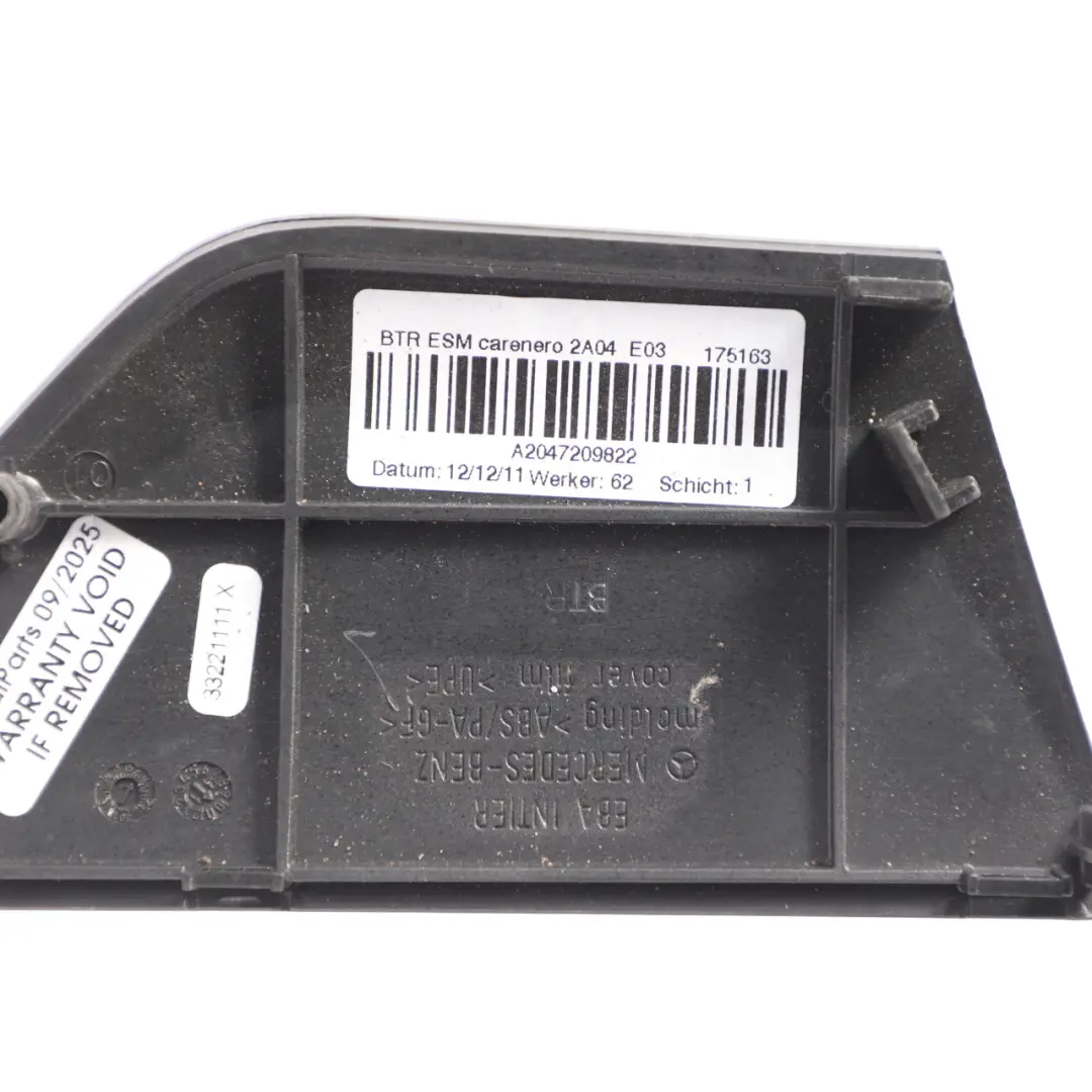 Mercedes W204 Front Door Card Trim Strip Cover Right Wood O/S - SKU A2047209822 - Part number A2047209822
