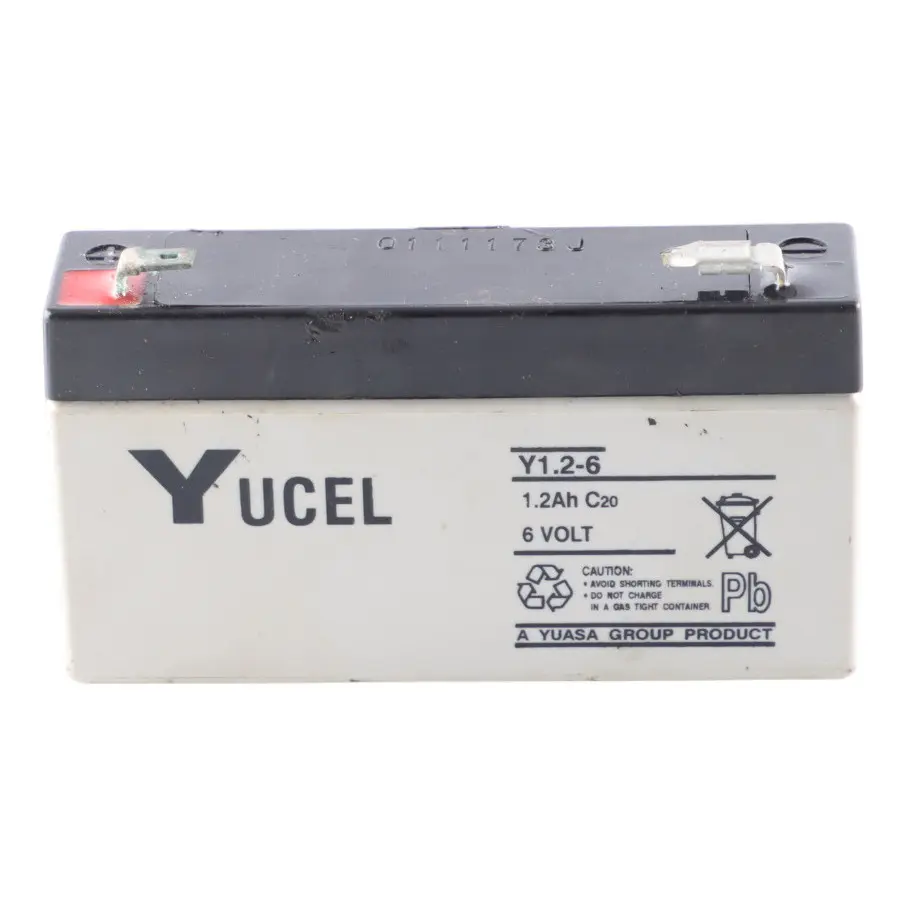 Yuasa Yucel Burglar Alarm Battery Rechargeable Unit Y1.2-6 6V 1.2Ah C20