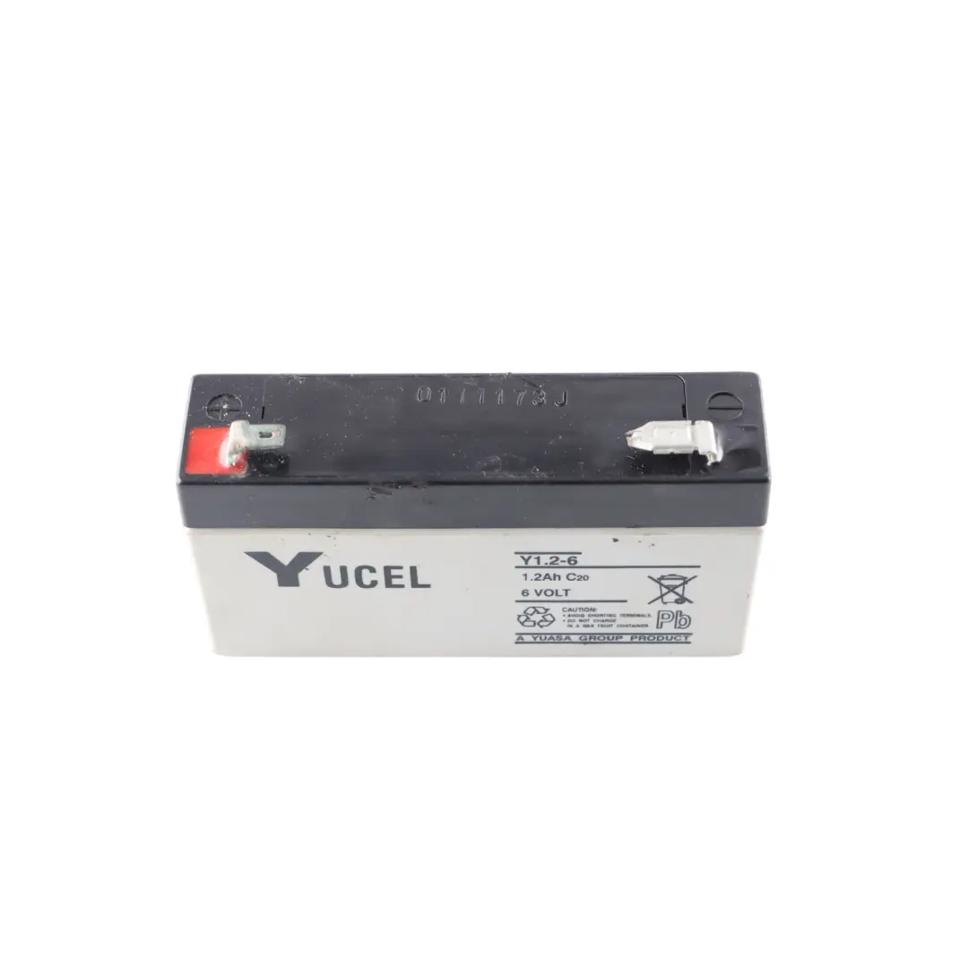  Yuasa Yucel Burglar Alarm Battery Rechargeable Unit Y1.2-6 6V 1.2Ah C20 - SKU YUCEL-Y12-6 - Part number YUCEL-Y12-6