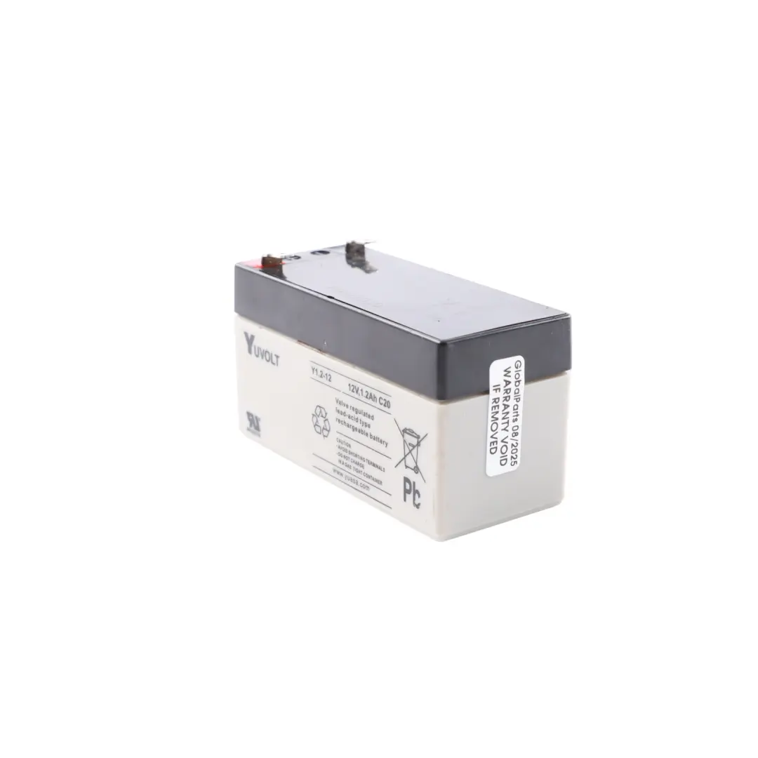 Yuasa Yuvolt Burglar Alarm Battery Rechargeable Unit Y1.2-12 12V 1.3Ah C20 to with Part number YUVOLT-Y12-12 Yuasa Yuvolt Burglar Alarm Battery Rechargeable Unit Y1.2-12 12V 1.3Ah C20 - SKU YUVOLT-Y12-12 - Part number YUVOLT-Y12-12
