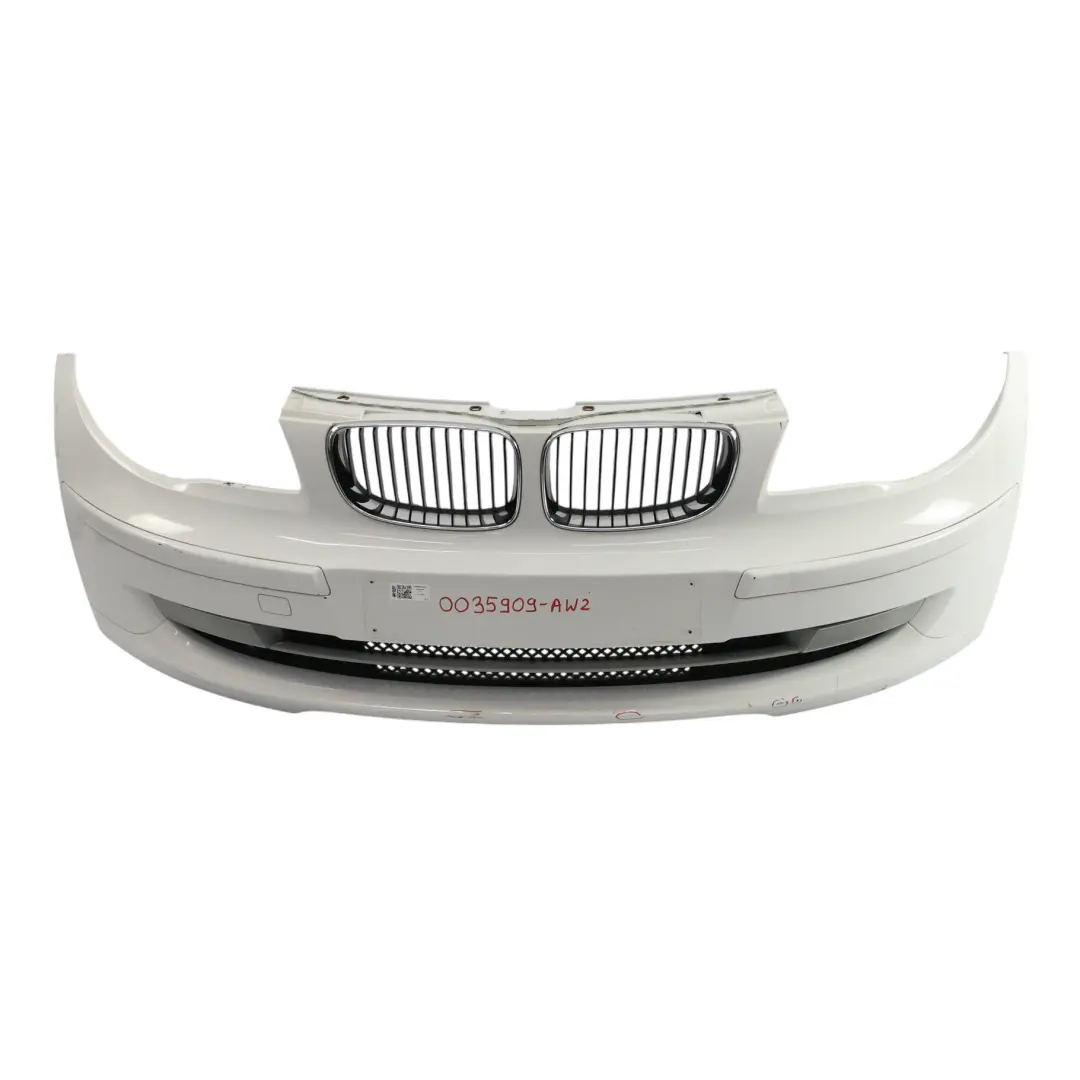BMW E81 E87 LCI Complete Front Bumper Trim PDC Alpinweiss White 3 - 300 - SKU 0035909-AW2 - Part number 0035909