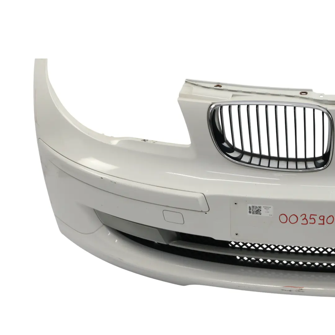 BMW E81 E87 LCI Complete Front Bumper Trim PDC Alpinweiss White 3 - 300 - SKU 0035909-AW2 - Part number 0035909